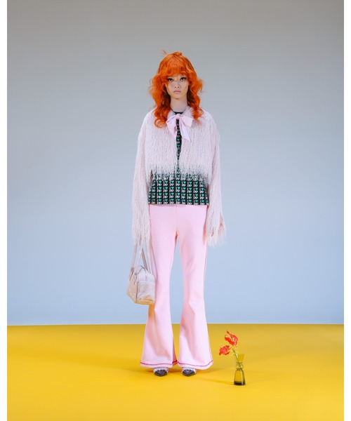 PAMEO POSE（パメオポーズ）の「Moire Flute Bag（ハンドバッグ・レディース・ブラック/ピンク/ホワイト・FREE）」の4枚目の写真