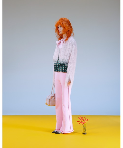 PAMEO POSE（パメオポーズ）の「Moire Flute Bag（ハンドバッグ・レディース・ブラック/ピンク/ホワイト・FREE）」の5枚目の写真