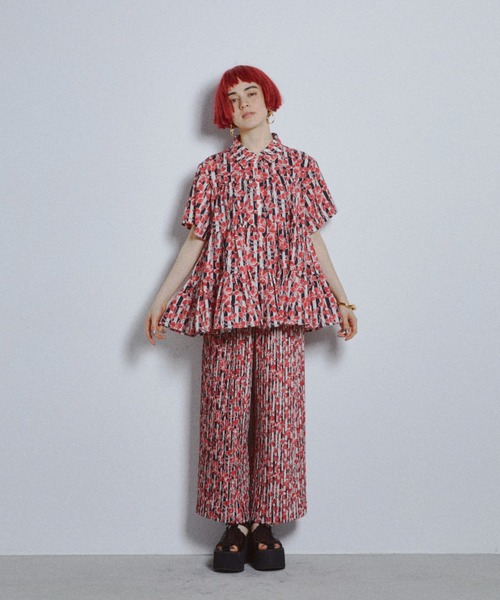 manana suerte（マニャーナスエルテ）の「オリジナルプリントティアードブラウス（シャツ/ブラウス・レディース・ブルー/レッド・FREE）」の17枚目の写真