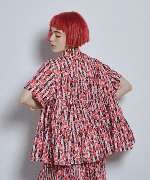 manana suerte（マニャーナスエルテ）の「オリジナルプリントティアードブラウス（シャツ/ブラウス・レディース・ブルー/レッド・FREE）」の12枚目の写真