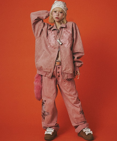 GALFY(ガルフィー)の「【GALFY/ガルフィー】漢ジャケット(ブルゾン・メンズ・ベージュ/ピンク/ブラック・L/XL)」の18枚目の写真