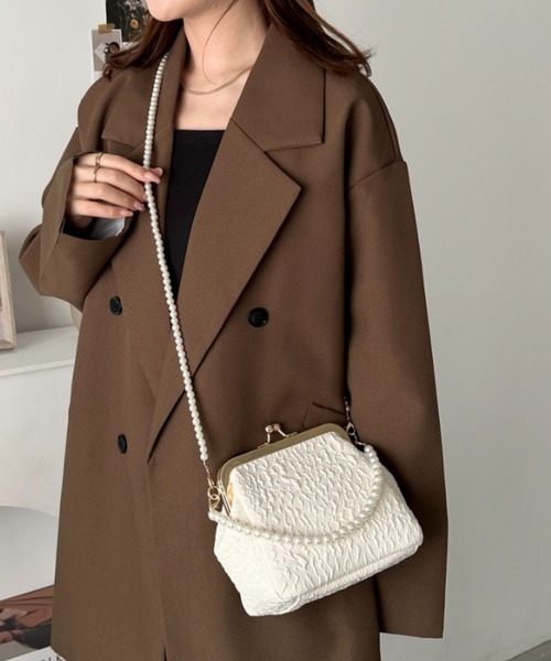 セール】2wayがま口パールチェーンパーティーバッグ（クラッチバッグ