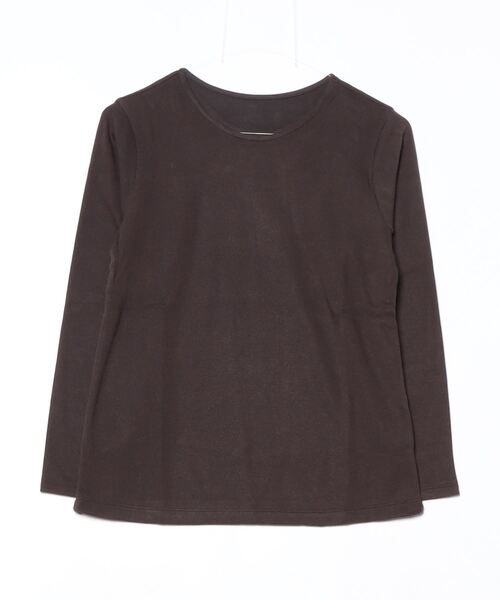 Perfect Suit FActory（パーフェクトスーツファクトリー）の「長袖起毛ﾗｳﾝﾄﾞﾈｯｸ（ニット/セーター・レディース・オフホワイト/ブラック/ライトピンク/カーキ/ライトグレー/ダークブラウン・S/M/L）」の4枚目の写真