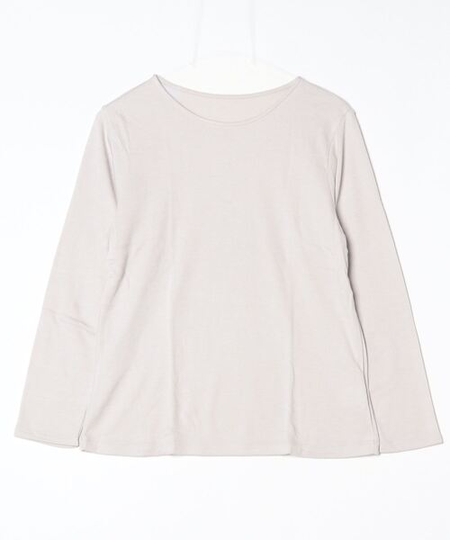 Perfect Suit FActory（パーフェクトスーツファクトリー）の「長袖起毛ﾗｳﾝﾄﾞﾈｯｸ（ニット/セーター・レディース・オフホワイト/ブラック/ライトピンク/カーキ/ライトグレー/ダークブラウン・S/M/L）」の3枚目の写真