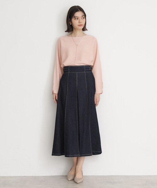 THE SHOP TK （ザ ショップ ティーケー ）の「ドルマン袖釦ニット【洗濯機OK】（ニット/セーター・レディース・ピンク/スミクロ/ライトグリーン/ナチュラル・12/13）」の18枚目の写真