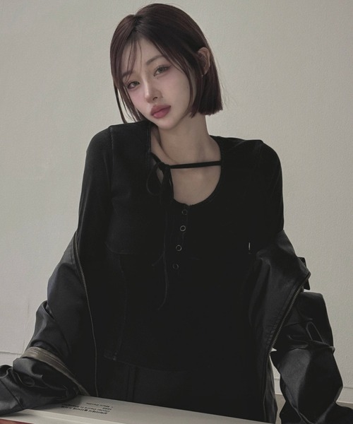 クロスネックトップス（Tシャツ/カットソー）｜KsG