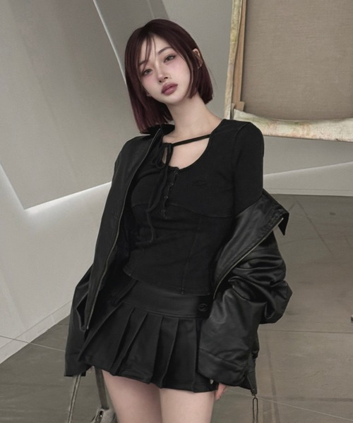 【激安通販 オンラインショップ】日用品 セール】クロスネックトップス（Tシャツ/カットソー）｜KsG トップス