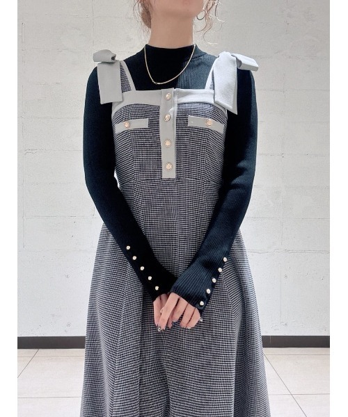 店舗限定✨新品未使用✨ジャスグリッティー　ラメツイードジャンスカ　ブラック　S JUSGLITTY（ジャスグリッティー）の「ラメツイードミニ