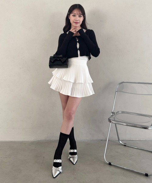 Loueme（ルエム）の「プリーツフリルスカート（スカート・レディース・ホワイト/ブラック/ピンク・M）」の12枚目の写真