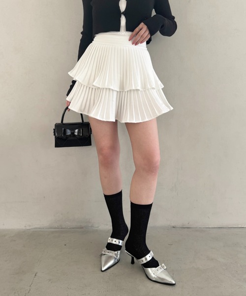 Loueme（ルエム）の「プリーツフリルスカート（スカート・レディース・ホワイト/ブラック/ピンク・M）」の15枚目の写真