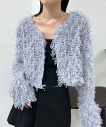 mystic | チュールリボンカーディガン(カーディガン/ボレロ)