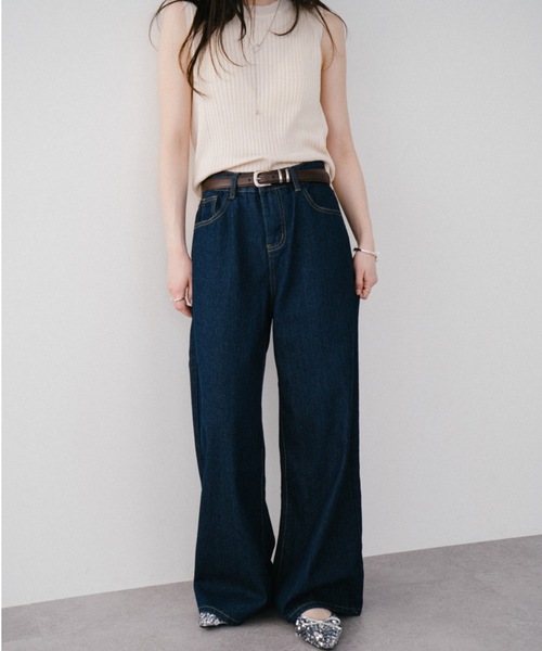 DRWCYS（ドロシーズ）の「ワイドデニムパンツ（デニムパンツ・レディース・ブルー・SMALL/MEDIUM）」の4枚目の写真