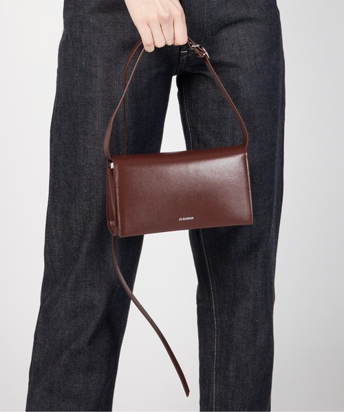 【関税込み】Jil Sander バーガンディ All-Day バッグ JIL SANDER ALL-DAY W/BUCKLE(ショルダーバッグ)|JIL SANDER