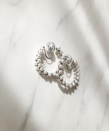 TIMELESS&THREE（タイムレスアンドスリー）の「パールモチーフフープコイルクリップイヤリング（イヤリング）」