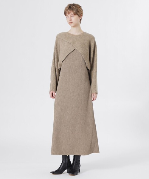 LOVELESS（ラブレス）の「ニットコンビワンピース（ワンピース・レディース・グレー系その他2/ブラック/ベージュ系その他3・34/36）」の3枚目の写真