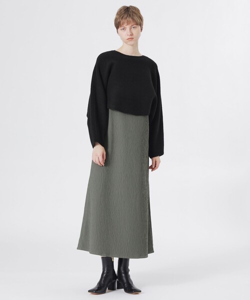 LOVELESS（ラブレス）の「ニットコンビワンピース（ワンピース・レディース・グレー系その他2/ブラック/ベージュ系その他3・34/36）」の7枚目の写真