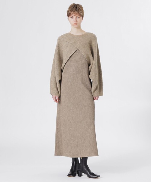 LOVELESS（ラブレス）の「ニットコンビワンピース（ワンピース・レディース・グレー系その他2/ブラック/ベージュ系その他3・34/36）」の8枚目の写真