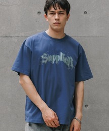 SUPPLIER/サプライヤー Splash Rhinestone Iron Logo Tee ラインストーンTシャツ