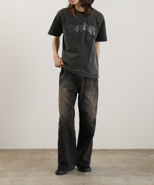 SUPPLIER（サプライヤー）の「SUPPLIER/サプライヤー Splash Rhinestone Iron Logo Tee ラインストーンTシャツ（Tシャツ/カットソー・メンズ・ブラック/ブルー/ホワイト・XL/L/M）」の6枚目の写真