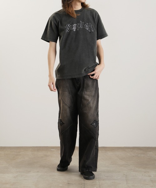 SUPPLIER（サプライヤー）の「SUPPLIER/サプライヤー Splash Rhinestone Iron Logo Tee ラインストーンTシャツ（Tシャツ/カットソー・メンズ・ブラック/ブルー/ホワイト・XL/L/M）」の7枚目の写真