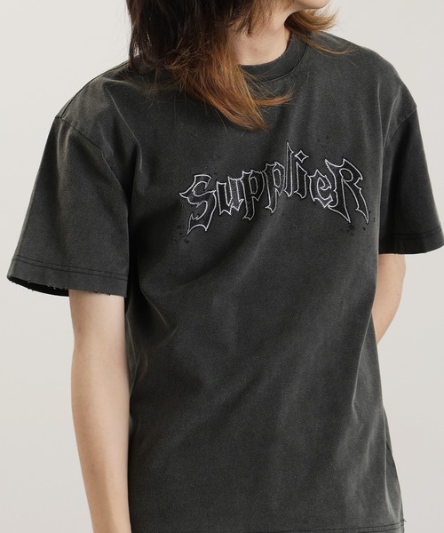 SUPPLIER（サプライヤー）の「SUPPLIER/サプライヤー Splash Rhinestone Iron Logo Tee ラインストーンTシャツ（Tシャツ/カットソー・メンズ・ブラック/ブルー/ホワイト・XL/L/M）」の4枚目の写真