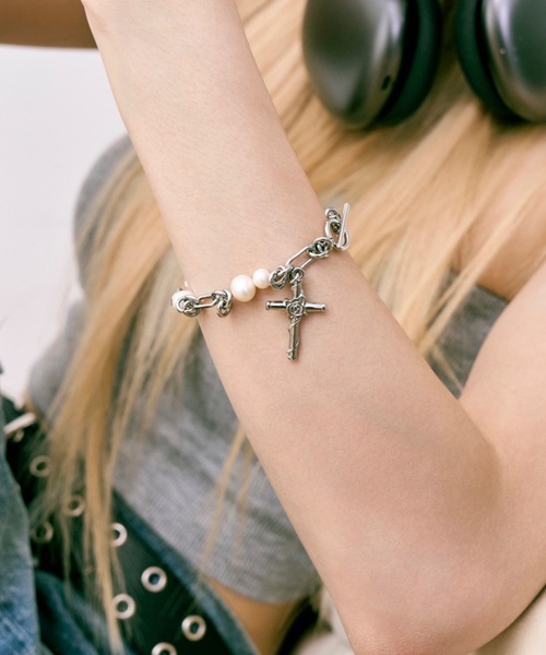 【Shapes Studio】Bold Pearl Rope Doubleブレスレット Shapes Studio】Bold Pearl Rope Doubleブレスレット