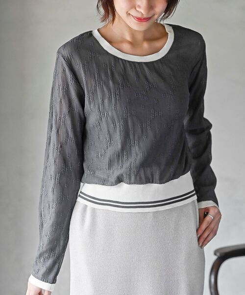 rps（アールピーエス）の「ラインリブレースプルオーバー（その他トップス・レディース・ブラック/グレー/オフホワイト・フリー）」の3枚目の写真