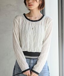 ラインリブレースプルオーバー