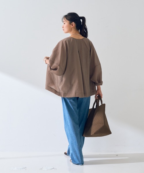 NAGHEDI(ナゲディ)の「【人気追加】【NAGHEDI/ナゲティ】ラージトートバッグ St Barths large Tote(トートバッグ・レディース・ブラウン/グレイッシュベージュ・フリー)」の7枚目の写真