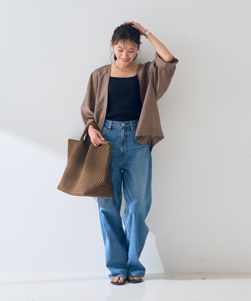 NAGHEDI(ナゲディ)の「【人気追加】【NAGHEDI/ナゲティ】ラージトートバッグ St Barths large Tote(トートバッグ・レディース・ブラウン/グレイッシュベージュ・フリー)」の9枚目の写真