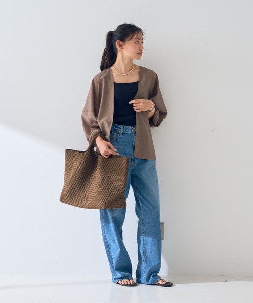 NAGHEDI(ナゲディ)の「【人気追加】【NAGHEDI/ナゲティ】ラージトートバッグ St Barths large Tote(トートバッグ・レディース・ブラウン/グレイッシュベージュ・フリー)」の11枚目の写真
