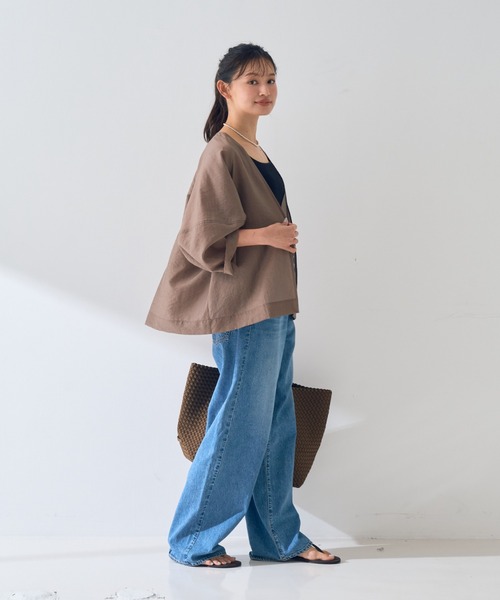 NAGHEDI(ナゲディ)の「【人気追加】【NAGHEDI/ナゲティ】ラージトートバッグ St Barths large Tote(トートバッグ・レディース・ブラウン/グレイッシュベージュ・フリー)」の14枚目の写真
