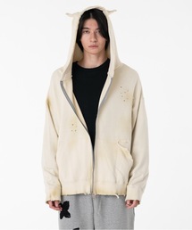 DISCOVERED | DEVIL EAR DAMAGE HOODIE(パーカー)