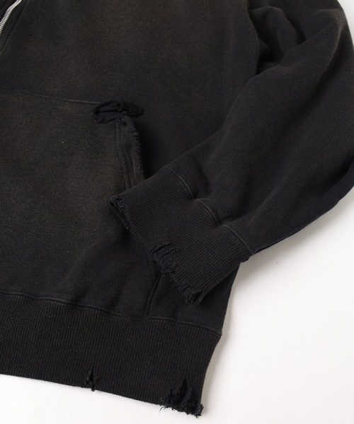 DISCOVERED（ディスカバード）の「DEVIL EAR DAMAGE HOODIE（パーカー・メンズ・オフホワイト/ブラック・3/1）」の8枚目の写真