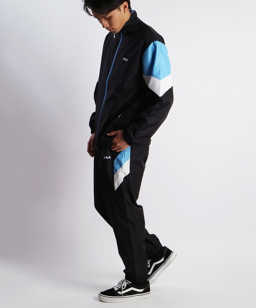 FILA（フィラ）の「FILA 裏メッシュ デュスポ生地 切替ウインドセットアップ（ルームウェア/パジャマ・メンズ・ブラック/ネイビー/ブラック系その他/ネイビー系1/ネイビー系/ネイビー系2/ブラック系その他3/チャコールグレー・M/L/LL）」の10枚目の写真