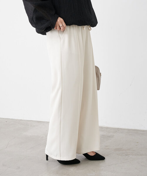 Jena espace merveilleux（ジェナ　エスパスメルヴェイユ）の「【きれい見え／サイズ展開あり】トロミイージーパンツ（その他パンツ・レディース・ブラック/グレー/オフホワイト・2/1）」の16枚目の写真