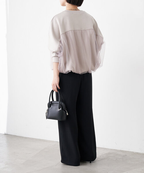 Jena espace merveilleux（ジェナ　エスパスメルヴェイユ）の「【きれい見え／サイズ展開あり】トロミイージーパンツ（その他パンツ・レディース・ブラック/グレー/オフホワイト・2/1）」の19枚目の写真