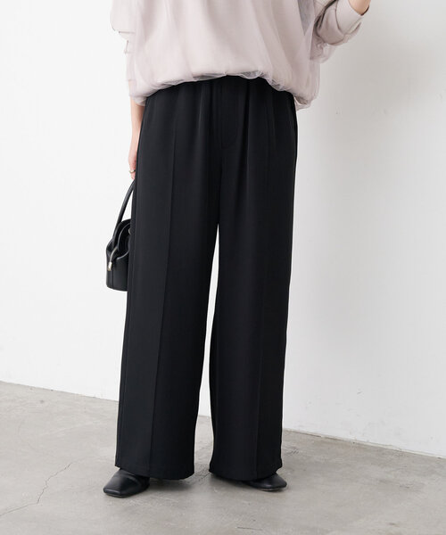 Jena espace merveilleux（ジェナ　エスパスメルヴェイユ）の「【きれい見え／サイズ展開あり】トロミイージーパンツ（その他パンツ・レディース・ブラック/グレー/オフホワイト・2/1）」の21枚目の写真