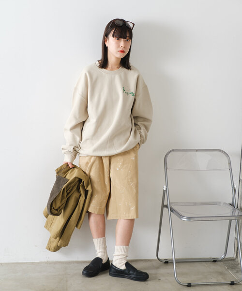 WHIMSIC（ウィムジック）の「【WHIMSIC】ロゴプリントスウェット”SILENCE IS VIOLENC”（スウェット・レディース・グレー/サンドベージュ・FREE）」の11枚目の写真