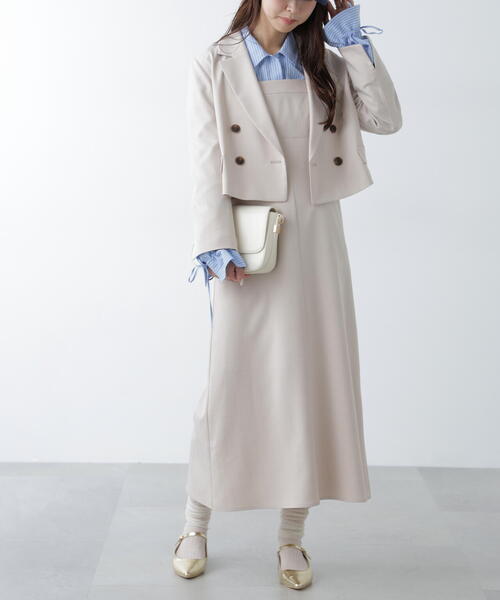 【関税込み】Max Mara ベージュ Socrates テーラードジャケット セール】◇梳毛調合繊ショートジャケット（テーラードジャケット