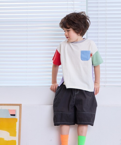 Life Support Products(ライフサポートプロダクツ)の「【防汚加工】半袖ポケットTシャツ(Tシャツ/カットソー・キッズ・ライトグリーン/ブルー系その他/ホワイト系その他/ライトグレー/ライトブルー/オフホワイト/サンドベージュ/レッド・110/100/95/90/80/150/140/130/120)」の3枚目の写真