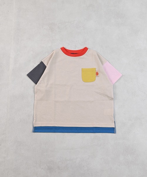 Life Support Products(ライフサポートプロダクツ)の「【防汚加工】半袖ポケットTシャツ(Tシャツ/カットソー・キッズ・ライトグリーン/ブルー系その他/ホワイト系その他/ライトグレー/ライトブルー/オフホワイト/サンドベージュ/レッド・110/100/95/90/80/150/140/130/120)」の4枚目の写真