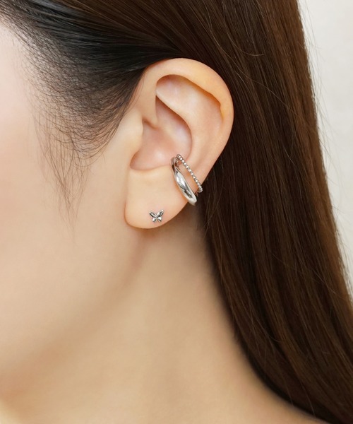 TAKE-UP（テイクアップ）の「【 Solo Pierce】[ セカンドピアス] Pｔ蝶ハーフピアス（ピアス（片耳用）・レディース・プラチナム・FREE）」の3枚目の写真