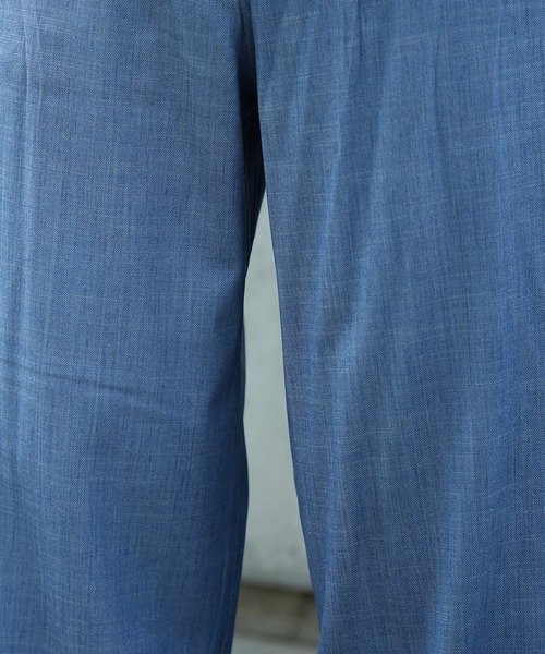 UNION STATION（ユニオンステーション）の「*WEB限定  テーパードリラックスワイドパンツ（スラックス・メンズ・ライトブルー/ブラック/ネイビー・M/L）」の16枚目の写真