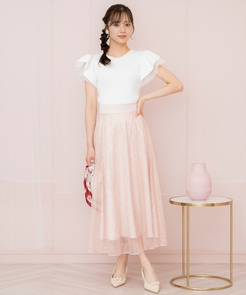 セール】スパンコール付きチュールスカート（スカート