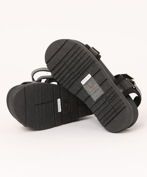 Bridget Birkin（ブリジットバーキン）の「【Bridget Birkin】ダブルベルト厚底スポーツサンダル(552122)（サンダル・レディース・ブラック/アイボリー/ベージュ・S/M/L/LL）」の5枚目の写真