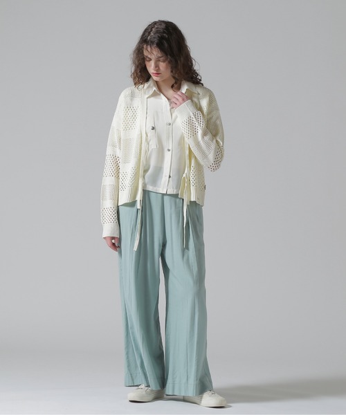 AVIREX（アヴィレックス）の「BOX PLEATS RELAX PANTS/ボックスプリーツ リラックスパンツ（その他パンツ・レディース・ピンク/ミント/ブラック/オリーブ・F）」の13枚目の写真