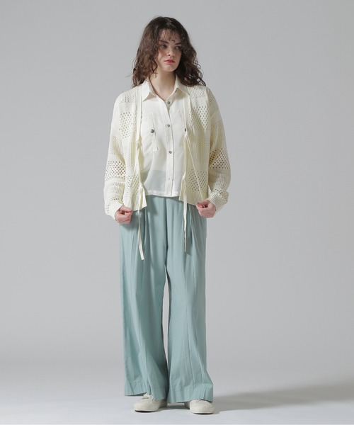 AVIREX（アヴィレックス）の「BOX PLEATS RELAX PANTS/ボックスプリーツ リラックスパンツ（その他パンツ・レディース・ピンク/ミント/ブラック/オリーブ・F）」の14枚目の写真