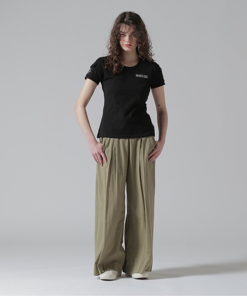 AVIREX（アヴィレックス）の「BOX PLEATS RELAX PANTS/ボックスプリーツ リラックスパンツ（その他パンツ・レディース・ピンク/ミント/ブラック/オリーブ・F）」の7枚目の写真