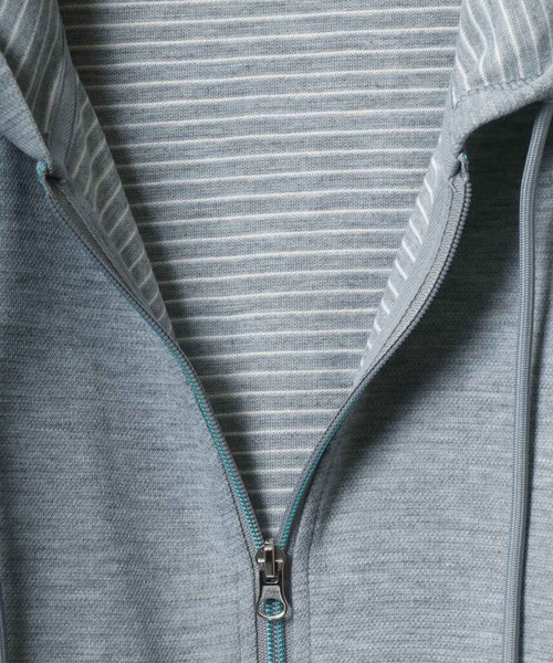 ANPAS（アンパス）の「HighFunction Three-Quarter Sleeve Color Zip Hoodie/速乾 UVカット 接触冷感 フルジップ パーカー 7分袖 メンズ レディース（パーカー・メンズ・ネイビー/ブラック/グレー・M/L/LL）」の11枚目の写真